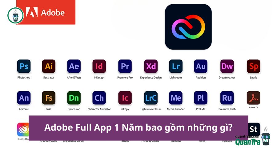 Adobe Full App 1 Năm bao gồm những gì